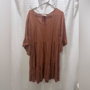 Universal Thread Burnt Orange Tiered Dress